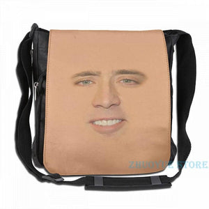 Funny Nicolas Cage USB Charge Backpack Full Face Graphic Print