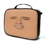 Funny Nicolas Cage USB Charge Backpack Full Face Graphic Print