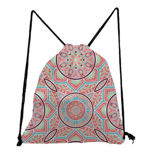 Floral Drawstring Backpack for Students