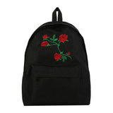 Floral Canvas Backpack Anti-theft School Bags Multifunction Rucksack