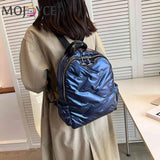 Quilted Shoulder Backpack for Women School Waterproof Cotton Padded Daypack