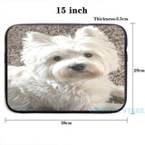 Funny Westie USB Charge Backpack School Travel Laptop Bag