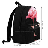Flamingo Coffee Shirt Coffee Lover School Bag Backpack Laptop 15 Inch