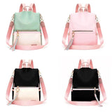 Q1FA Women Backpack Anti-theft Daypack Casual Satchel Travel Rucksack Shoulder B