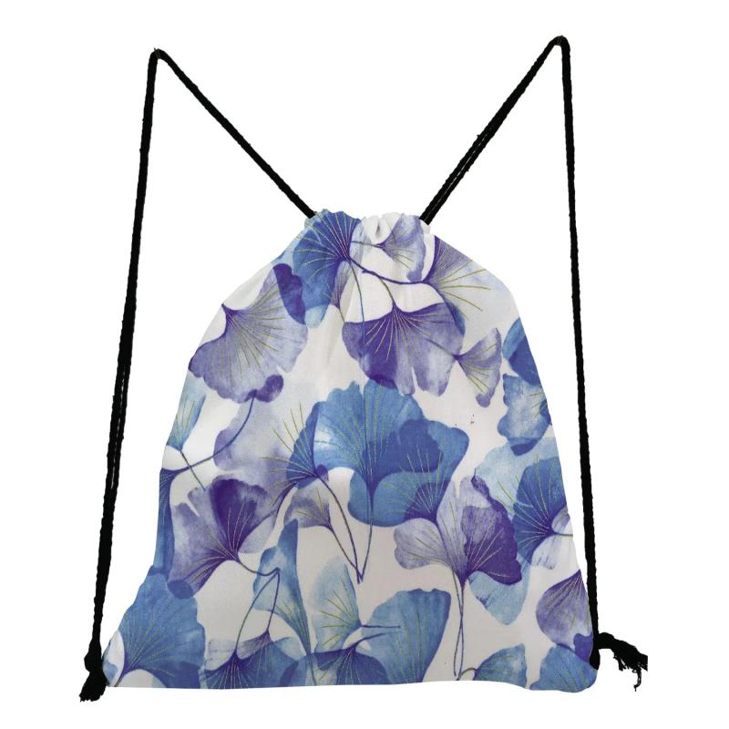 Flower Drawstring Womens Backpack Colorful Floral Unisex Shoes Bag