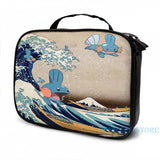 Funny Mudkip Wave USB Charge Backpack School Travel Laptop Bag