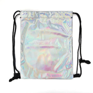 Reflective Drawstring Laser Backpack for Women