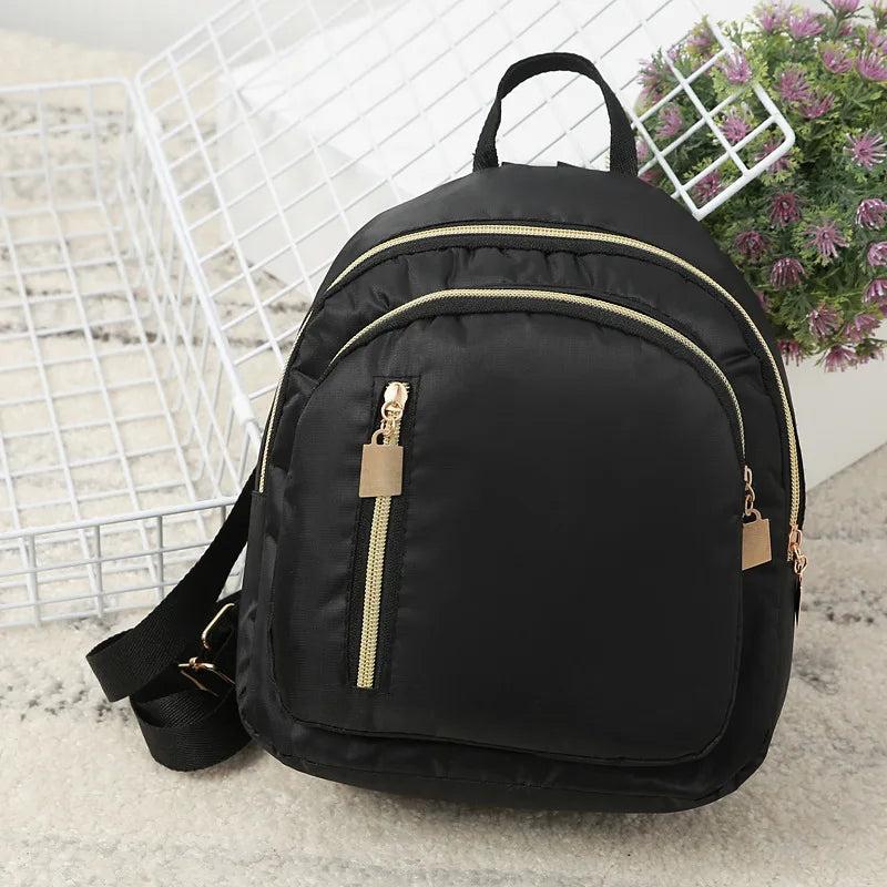 Women Mini Soft Multifunctional Backpack Nylon Female Travel Rucksack