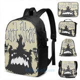 Graphic print DST Shadow Pieces USB Charge Backpack
