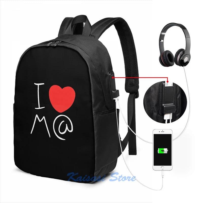 Funny Eddsworld Matt Graphic Print USB Charge Backpack School Travel Laptop Bag