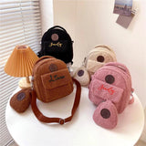 Personalized Bear Backpacks Name bag Portable Children Travel Shopping bag