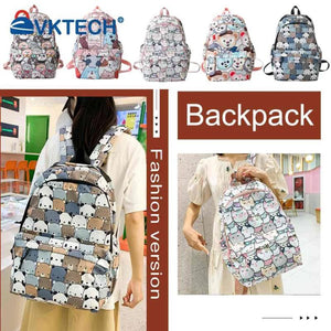 Animal Print School Bags for Girls Large Capacity Travel Daypacks