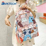 Animal Print School Bags for Girls Large Capacity Travel Daypacks