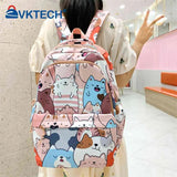 Animal Print School Bags for Girls Large Capacity Travel Daypacks