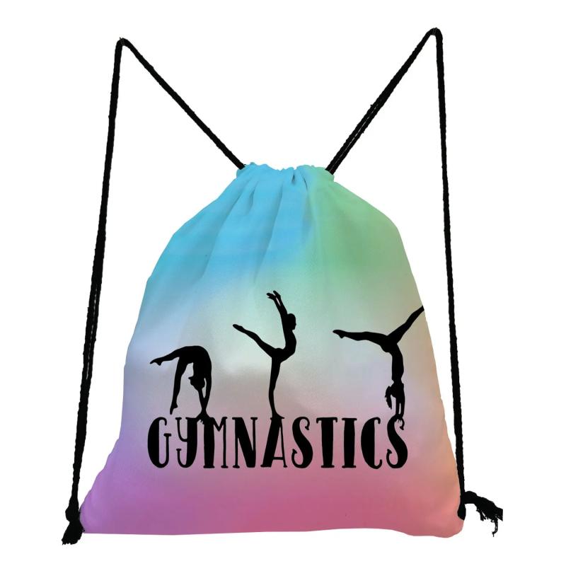 Girls Rhythmic Gymnastics Backpack Ballet Dancer Eco Shoe Bag
