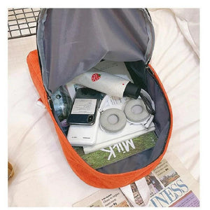 Large Capacity Corduroy Backpacks Teen Girls Schoolbag High School Student