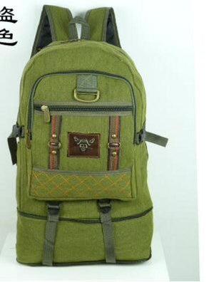 50L Canvas Travel Backpack Mountaineering Bag