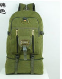 50L Canvas Travel Backpack Mountaineering Bag