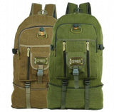 50L Canvas Travel Backpack Mountaineering Bag