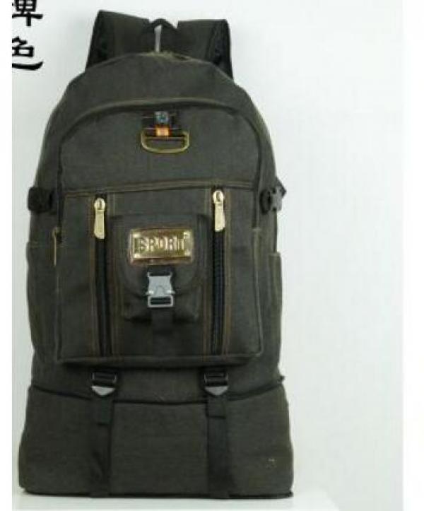 50L Canvas Travel Backpack Mountaineering Bag