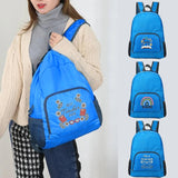 Foldable Teacher Print Daypack Bag - Lightweight Outdoor Travel Backpack