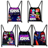 FNF Backpack Drawstring Bag for Teens Women Men Travel Shoes Holder