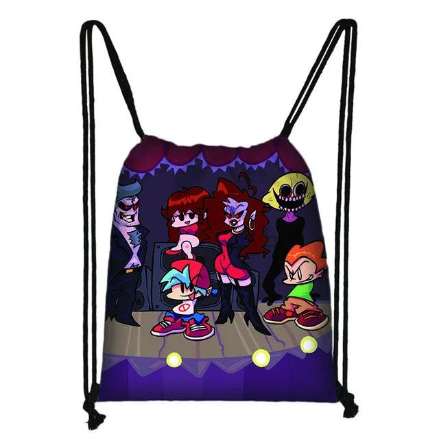 FNF Backpack Drawstring Bag for Teens Women Men Travel Shoes Holder