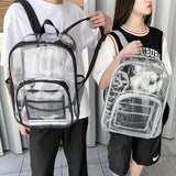 Waterproof Transparent Backpack for School Travel Q2L9