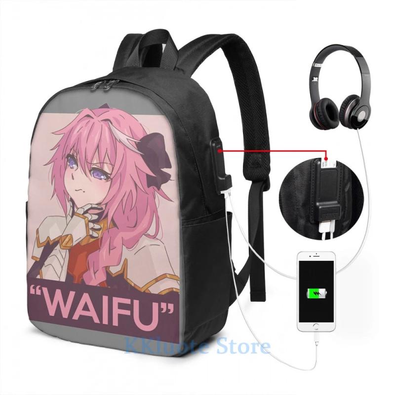 Graphic Print FATE - ASTOLFO(2) USB Charge Backpack School Travel Bag