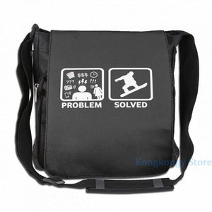 Snowboarding Funny Problem Solved USB Charge Backpack