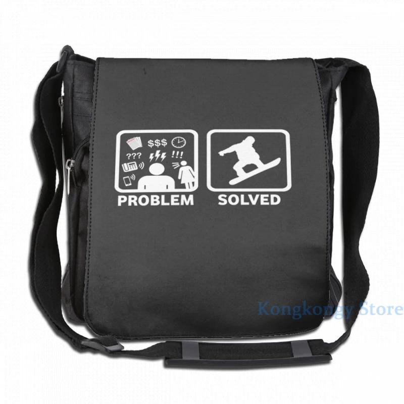Snowboarding Funny Problem Solved USB Charge Backpack