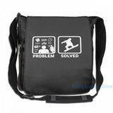 Snowboarding Funny Problem Solved USB Charge Backpack