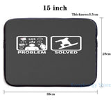 Snowboarding Funny Problem Solved USB Charge Backpack