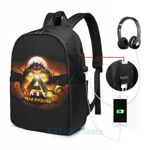 Funny Graphic Ark Survival Evolved USB Charge Backpack