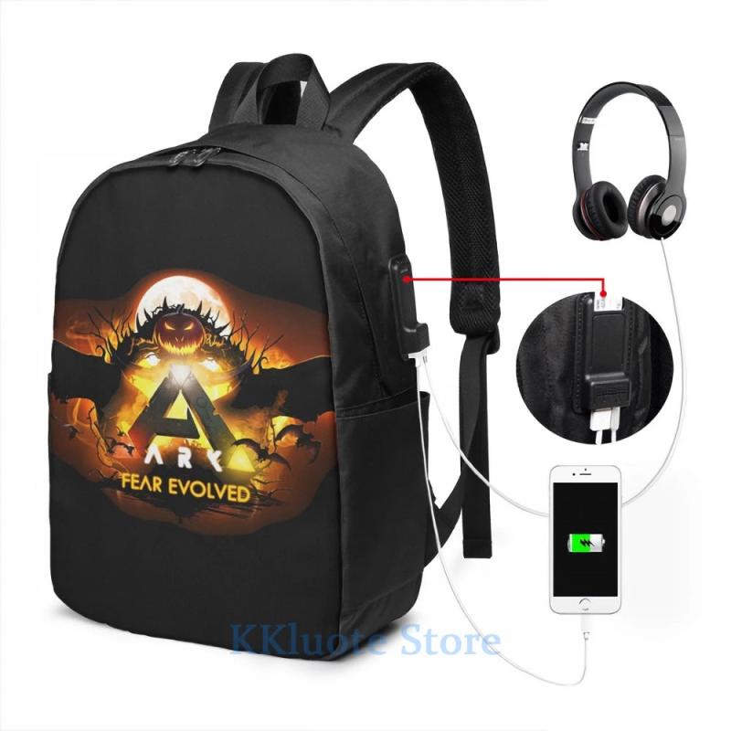 Funny Graphic Ark Survival Evolved USB Charge Backpack