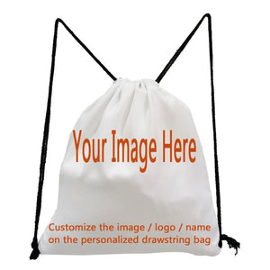 Donut Unicorn Printed Drawstring Backpack