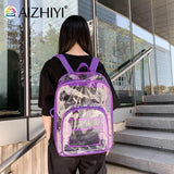Women Transparent Layers Knapsack Rucksack Large Capacity Backpacks
