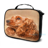 Graphic Print Cocker Spaniel Dog USB Charge Backpack for Travel