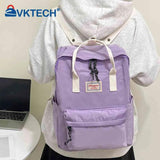 Harajuku Backpacks for Students Solid Knapsack Preppy Style School Bag