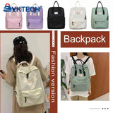 Harajuku Backpacks for Students Solid Knapsack Preppy Style School Bag