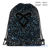 Funny Graphic Print Shoulder Bag Shadowhunters Rune Texture