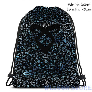 Funny Graphic Print Shoulder Bag Shadowhunters Rune Texture