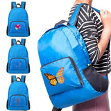 Ultralight Foldable Daypack Butterfly Print Schoolbag Backpack