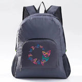 Butterfly Pattern Outdoor Backpack Foldable Camping Travel Daypack