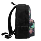 Inverted Delight Travel Laptop School Backpack - Green/Pink/Purple