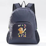 Foldable Backpack Ultralight Outdoor Daypack for Men Women Bear Letter Pattern