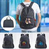Foldable Daypack Outdoor Mountaineering Backpack Footprints Print Schoolbag