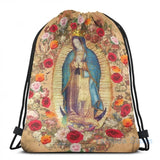 Our Lady of Guadalupe Virgin Mary Graphic Print USB Charge Backpack