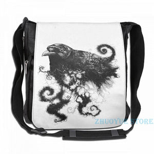 Funny Graphic Weather Crow USB Charge Backpack Men School Women