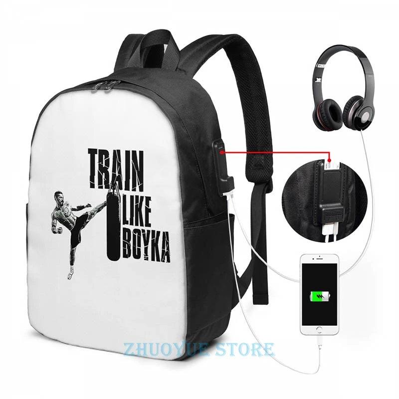 Funny Graphic Train like Boyka USB Charge Backpack